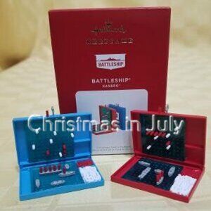 Hallmark 2021 Battleship Hasbro Christmas Ornament set